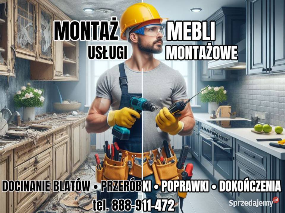 Montaż Skręcanie Składanie mebli kuchennych Wrocław