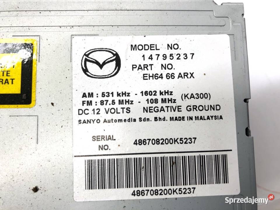 RADIO MAZDA CX7 14795237 0614 ODTWARZACZ sprzedam