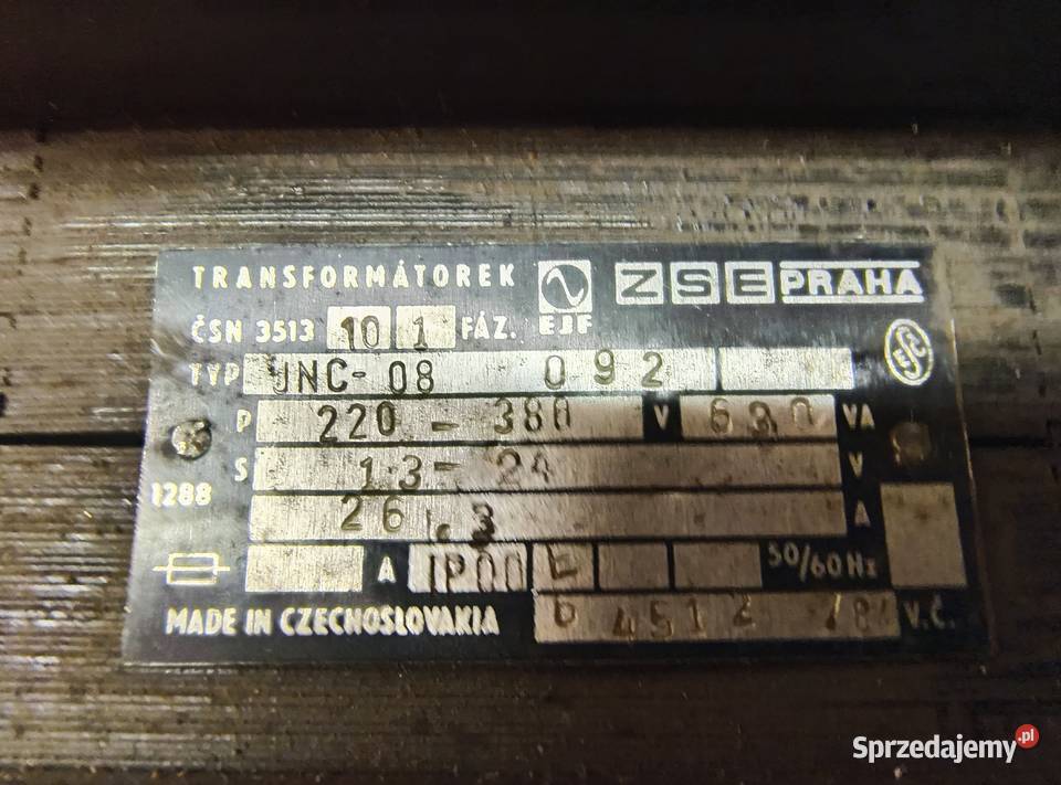 Transformator sieciowy 220380V 1324V 630 VA NOWY Kędzierzyn-Koźle