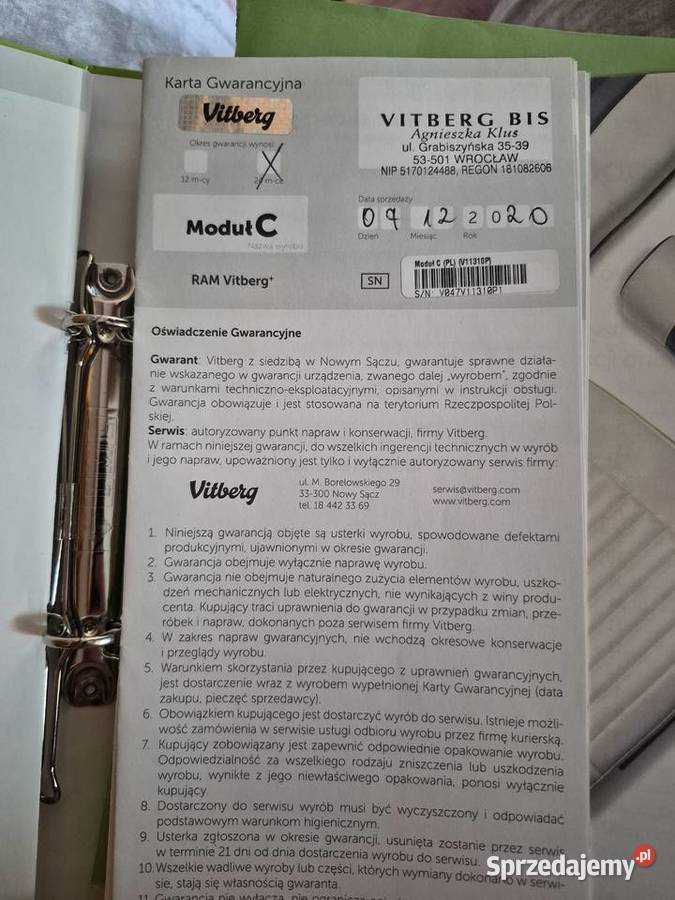 Aparat masujący Ram Vitberg Wrocław