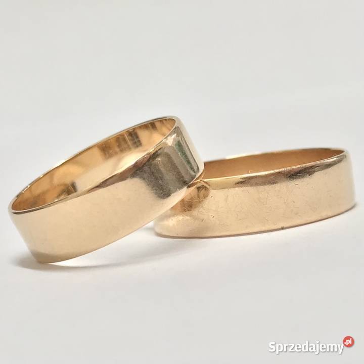 Złote OBRĄCZKI ślubne 585 14K KLASYCZNA forma złoto Warszawa