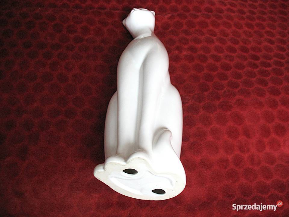 Kot duża figurka porcelana 48 i 41 mazowieckie Siedlce