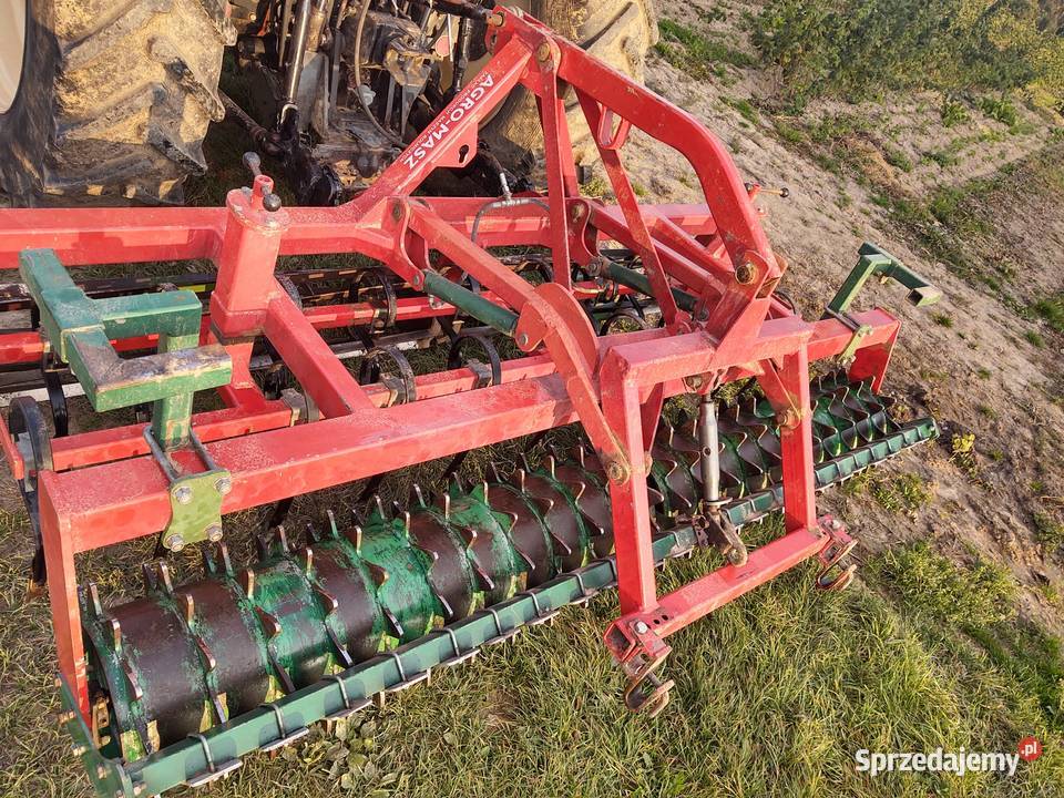 Agregat uprawowo siewny agro masz 3 m wał pakera Agromasz Żółkiewka-Osada