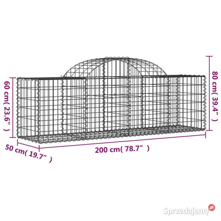 Kosze gabionowe 9 200x50x6080 galwanizowane