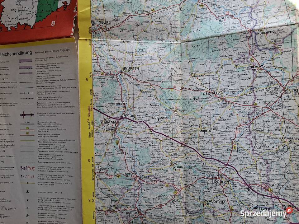 Reiseund Verkehrskarte 1200 000 8 Dresden mapa samochodowa Kraków