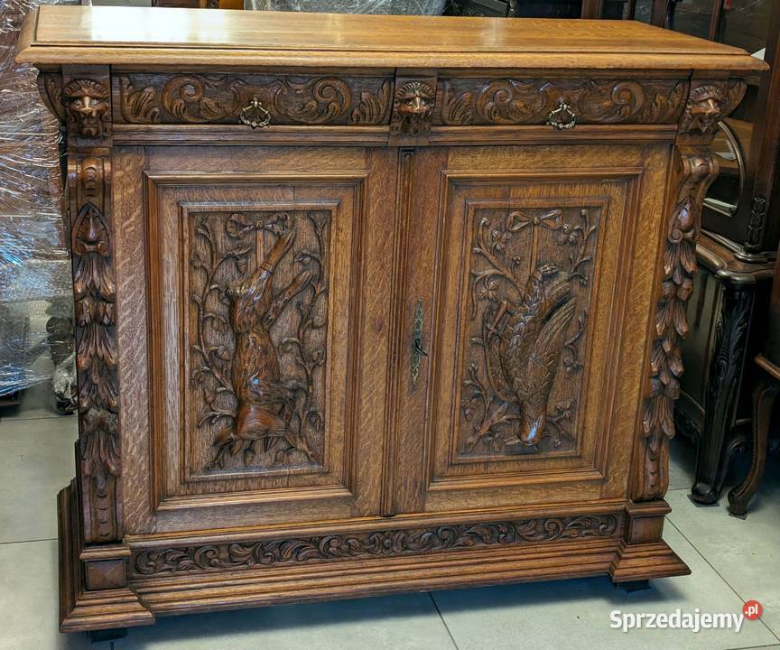 Piękna komodaszafka myśliwska dąbsklep Dąbrowa Dąbrowa Górnicza