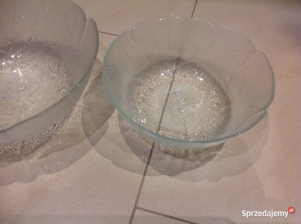 Misa Patera Szklana Liść 2 Vintage Patery Nowa Sól