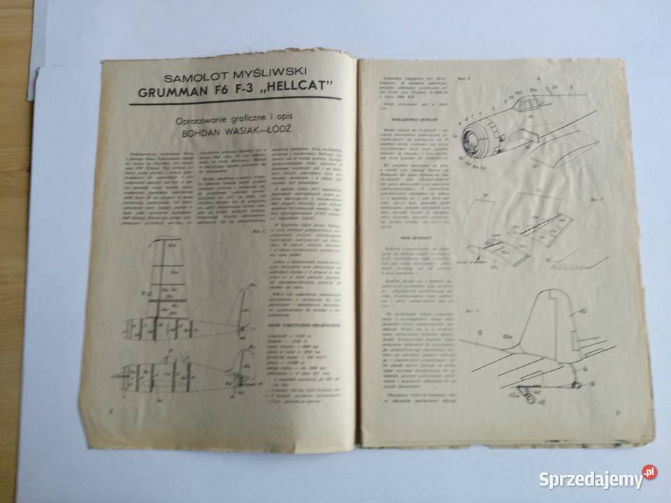 Mały Modelarz 41990 Samolot myśliwski Grumman F6 śląskie Dąbrowa Górnicza
