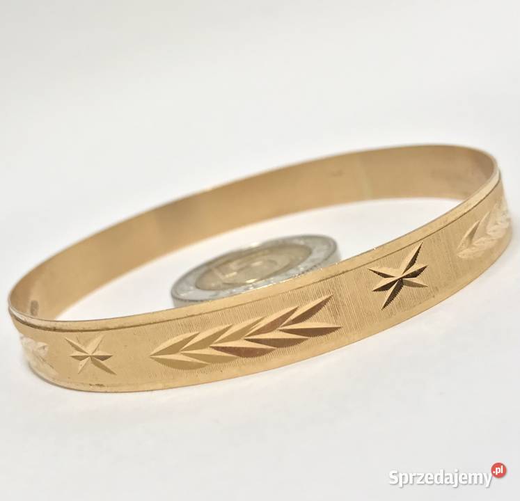 Złota BRANSOLETKA damska 750 18K SZTYWNA Warszawa