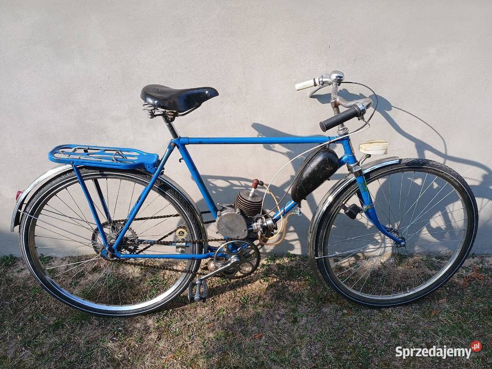 Rower z silnikiem Ko D4 1957r zabytkowy warmińsko-mazurskie Kurzętnik