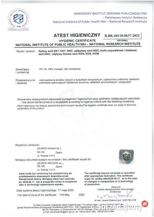 N Deante clickclack korek ceramiczny NHC C10U Poznań sprzedam