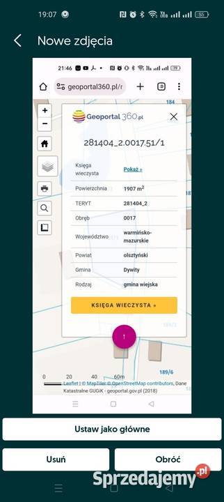 Sprzedam działkę w Sętalu gm Dywity Sętal