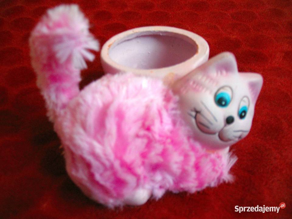 Kot pojemnik doniczka wazonik ceramika 6 x 14 x Doniczki i osłonki Wyposażenie wnętrz Siedlce