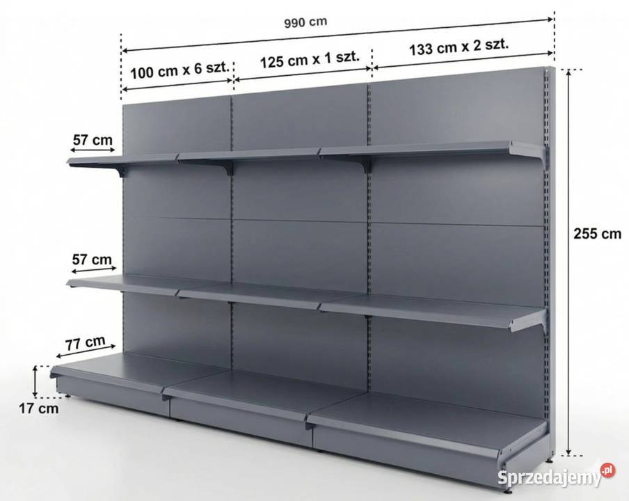 Sprzedam system regałów sklepowych metalowych Warszawa sprzedam
