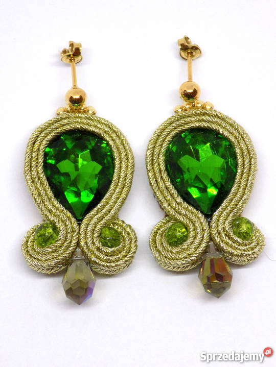 ZŁOTE OMEGI Z KRYSZTAŁKAMI SUTASZ Kolczyki Warszawa sprzedam