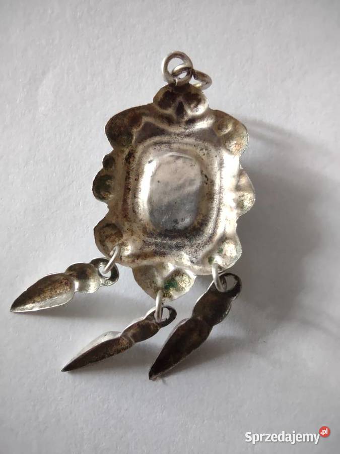 Stary wisiorek mikromozaika Millefiori Biżuteria wielkopolskie sprzedam