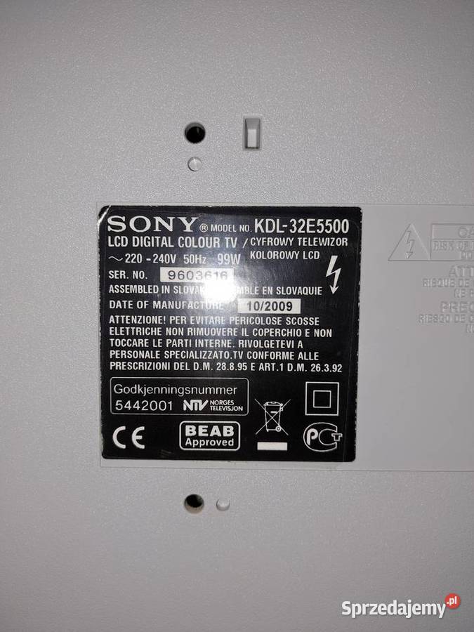 Telewizor SONY wielkopolskie Kramsk