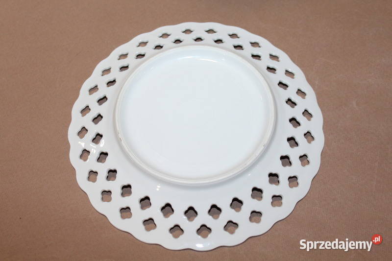 Komplet ażurowych talerzyków z kwiatami 4 90 Porcelana i szkło zachodniopomorskie