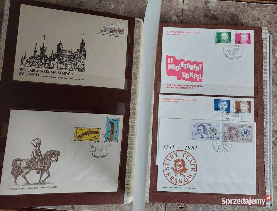 65 koperty znaczki całostki FDC polskie pierwszy Tczew