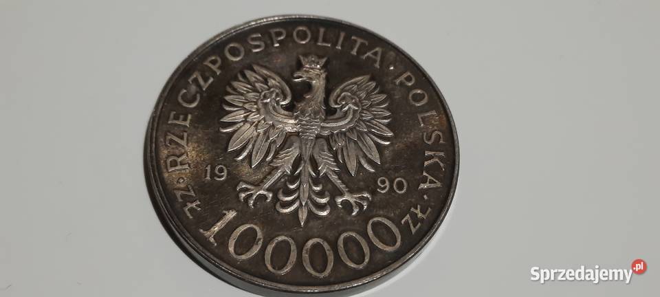MONETA 100000 złotych 1990 typ A Solidarność Warszawa