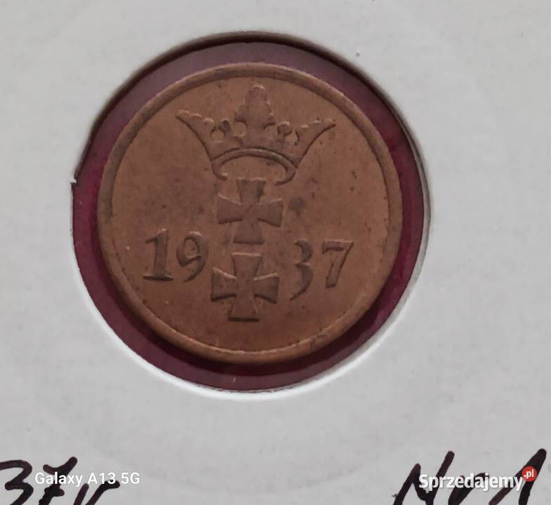1 Fenig Wolne Miasto Gdańsk 1937 r 1 około Konin