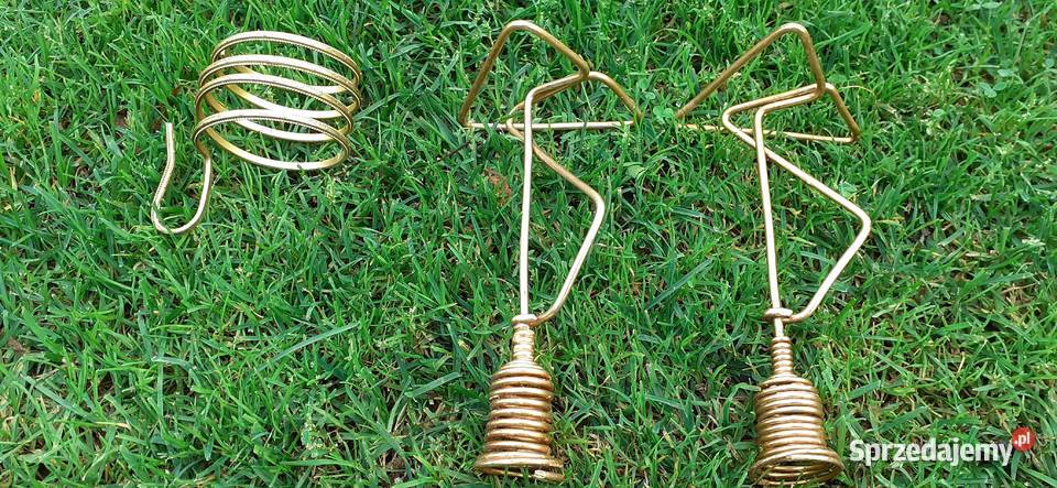 Świeczniki aluminiowe uchwyt retro pamiątka Tuszkowo