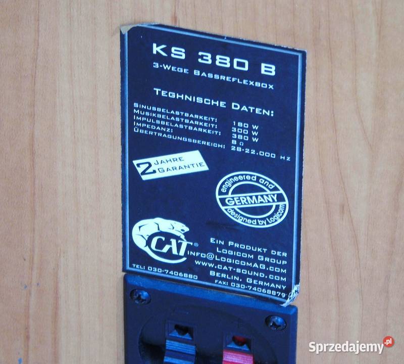 Kolumny Cat 2 x 380 wat ładne DOSTAWA podkarpackie Jasło