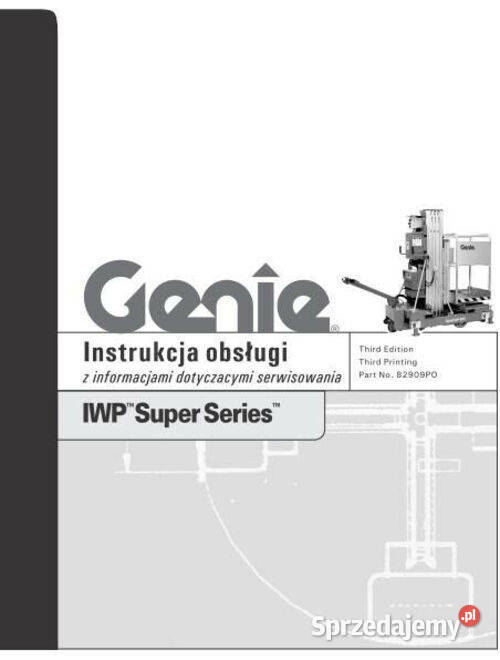 GENIE IWP Super Series podnośnik DTR wysyłka Kielce