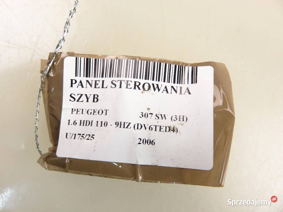 PANEL SZYB PEUGEOT 307 96531124XT osobowe sprzedam