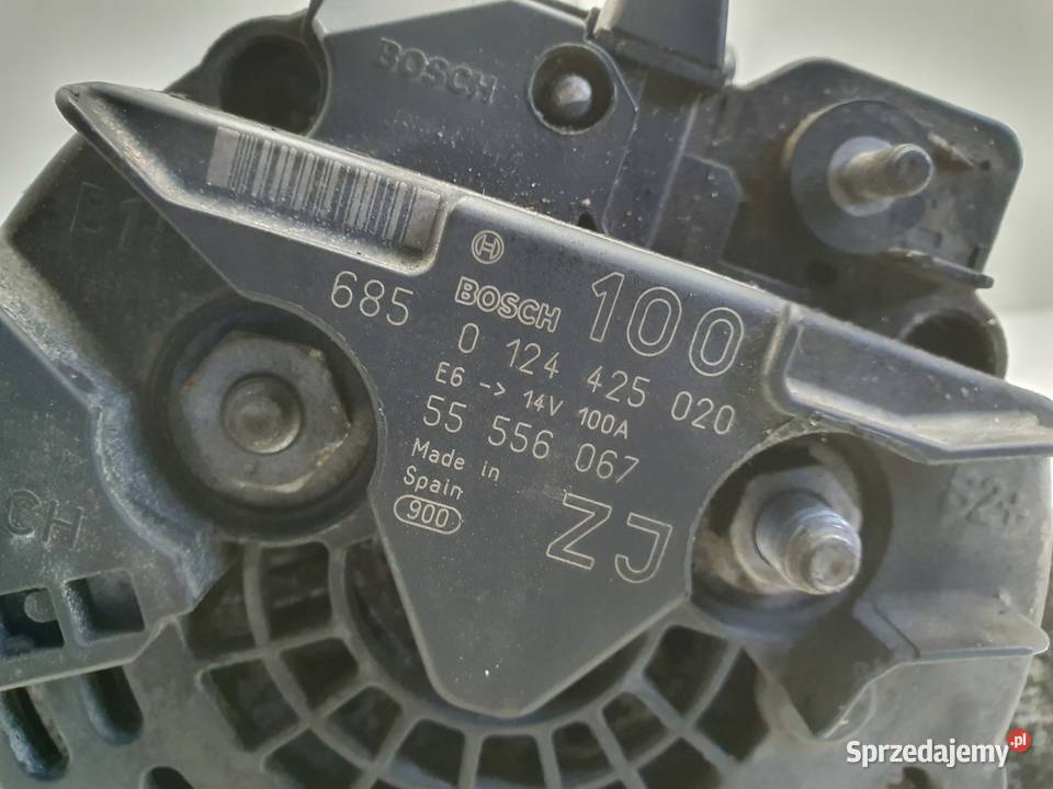 Opel Zafira B 16 16V ALTERNATOR bosch 0124425020 Układ elektryczny silnika Układ elektryczny silnika