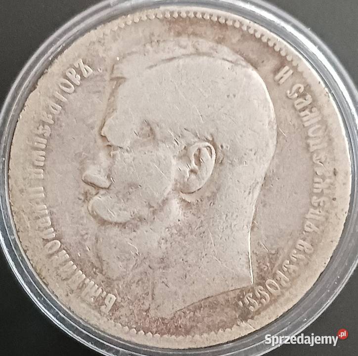 1 Rubel Rosja Carska 1897 r Mikołaj II Romanow Konin