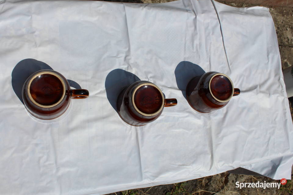 Filiżanki ceramika Pruszków 3 sztuki PRL Chorzów