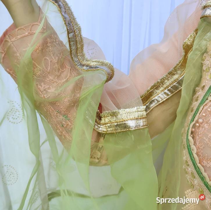 Strój Bollywood S 36 indyjski orientalny etno różowy Szczecin sprzedam