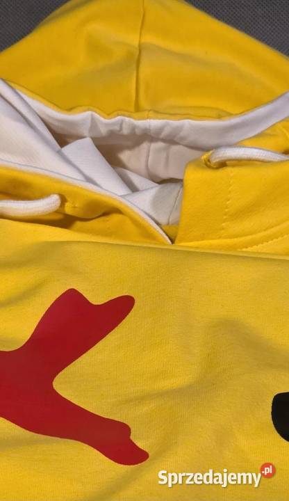 Bluza z kapturem żółtobiała L Oława sprzedam