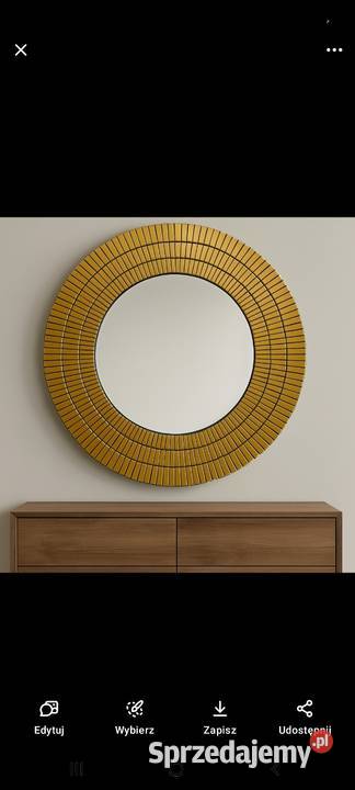 Lustro okrągłe owalne złote 60 70 80 90 złota sprzedam