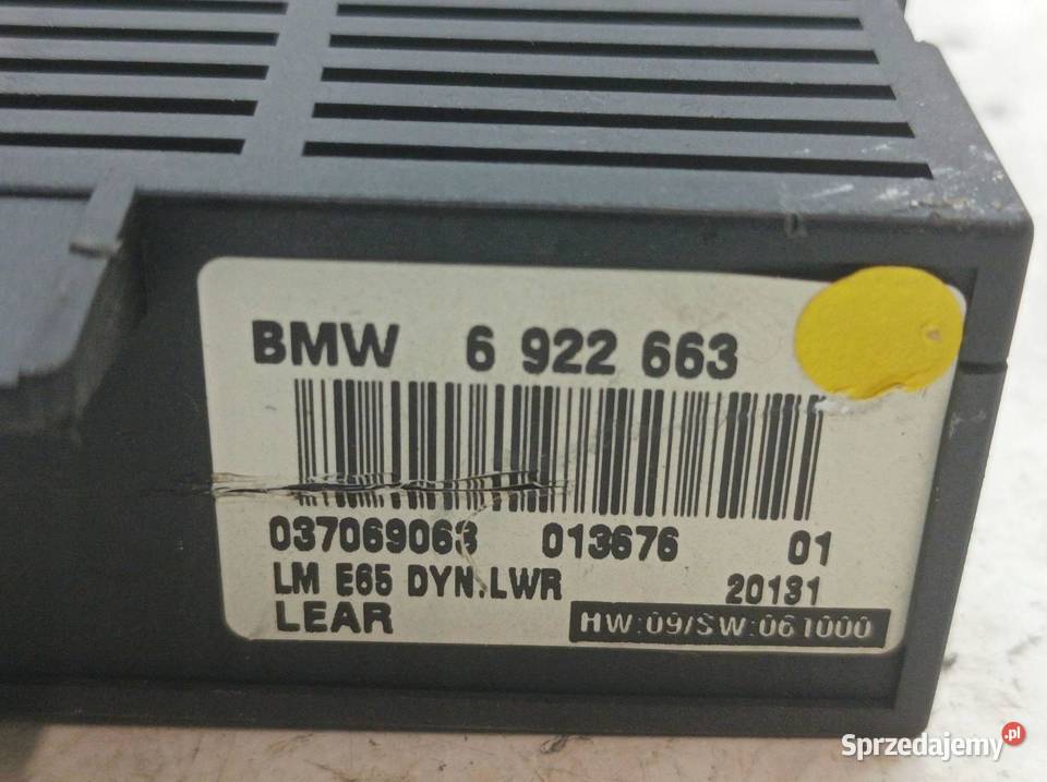 MODUŁ ŚWIATEŁ 6922663 Bmw Seria 7 IV 20012008