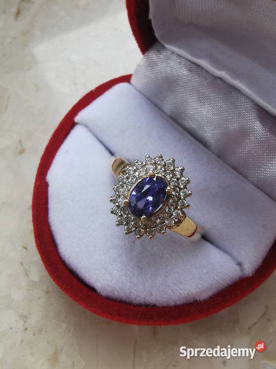 Złoty pierścionek 585 złoto Pierścionki Małogoszcz