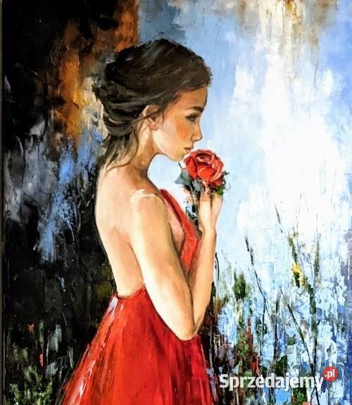 Kowalik Czerwona róża dziewczyna kobieta akt Warszawa