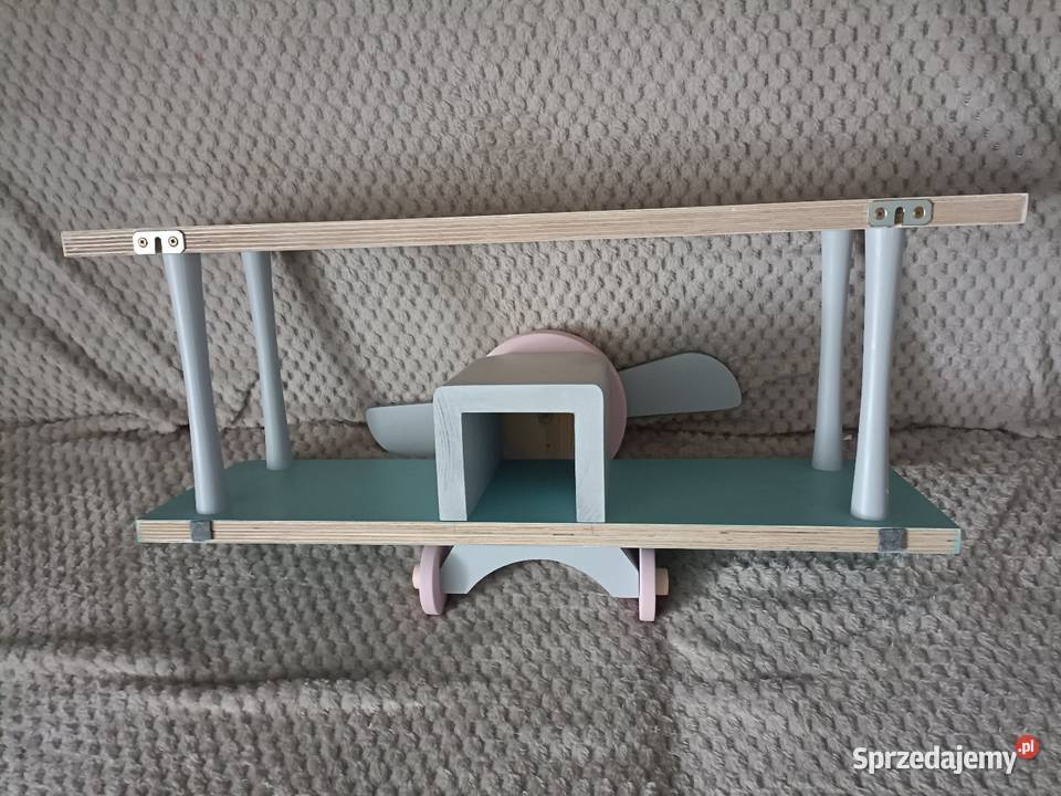 Drewniany półka dzieci Samolot Różowa 65cm Kwidzyn