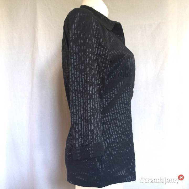 Bluzka czarna Koszula r 40 PASKI rękaw 34 NOWA Rozmiar 40(L) podlaskie sprzedam