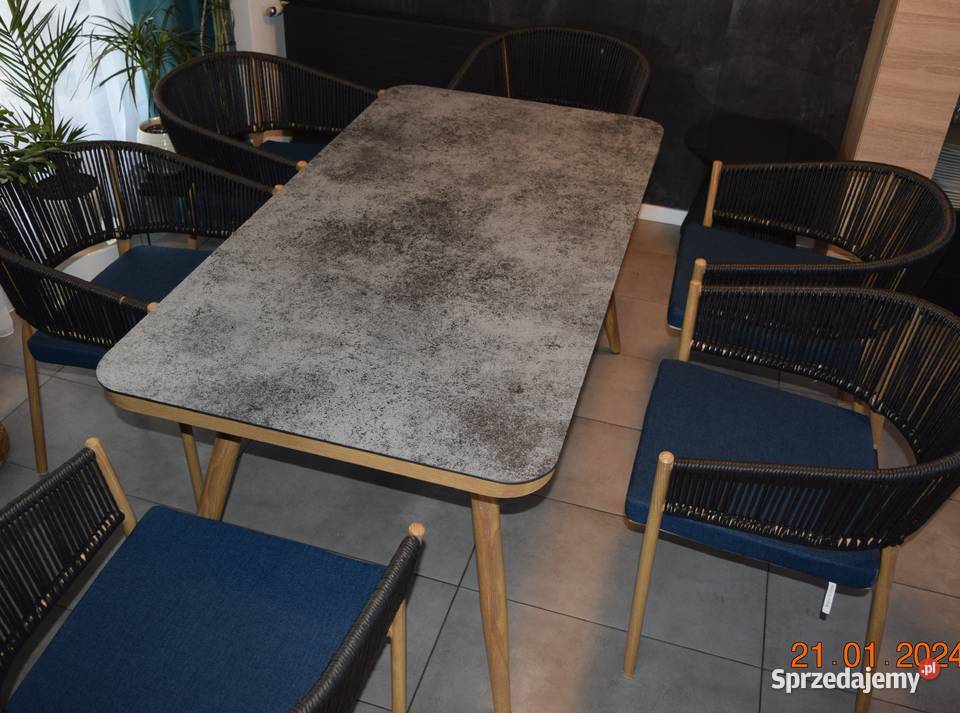 zestaw ogrodowy 61 technoratan obiadowy stół Bosutów