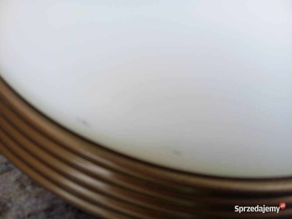 Plafon mosiężny ze szklanym kloszem Lampa Gawroniec