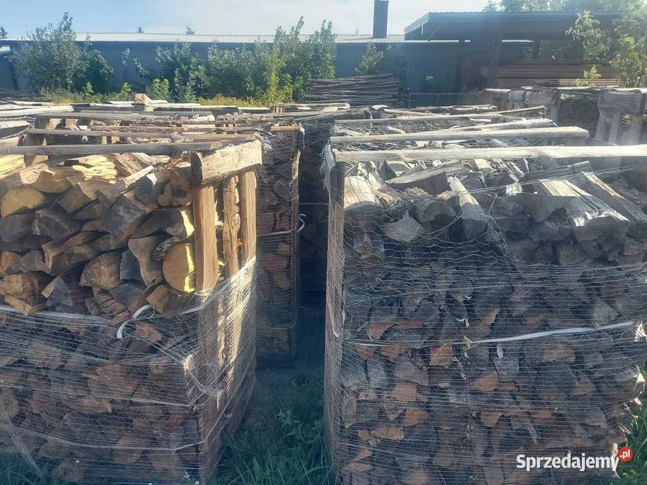 Drewno kominkowe opałowe połupane skrzyniopalety