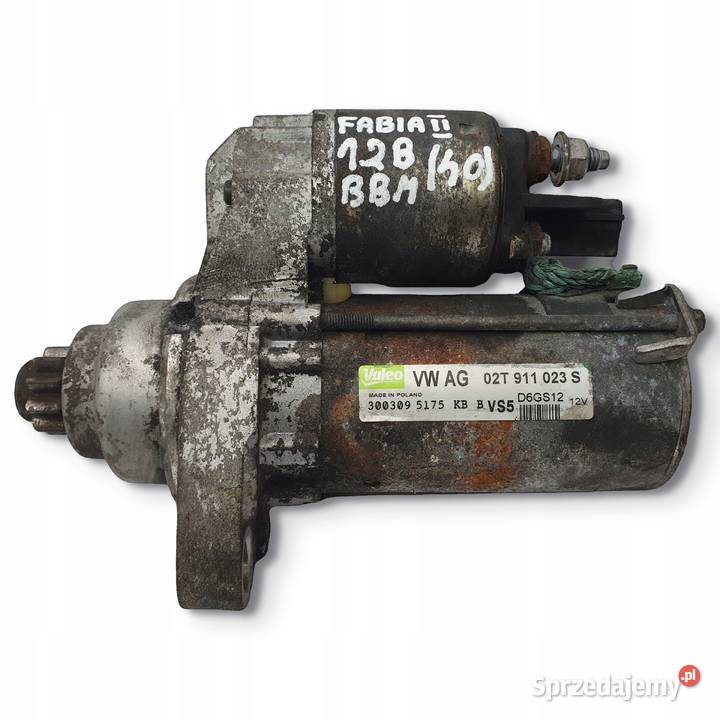 ROZRUSZNIK Skoda Fabia II 12 6V valeo 02T911023S osobowe Części samochodowe lubelskie Chełm