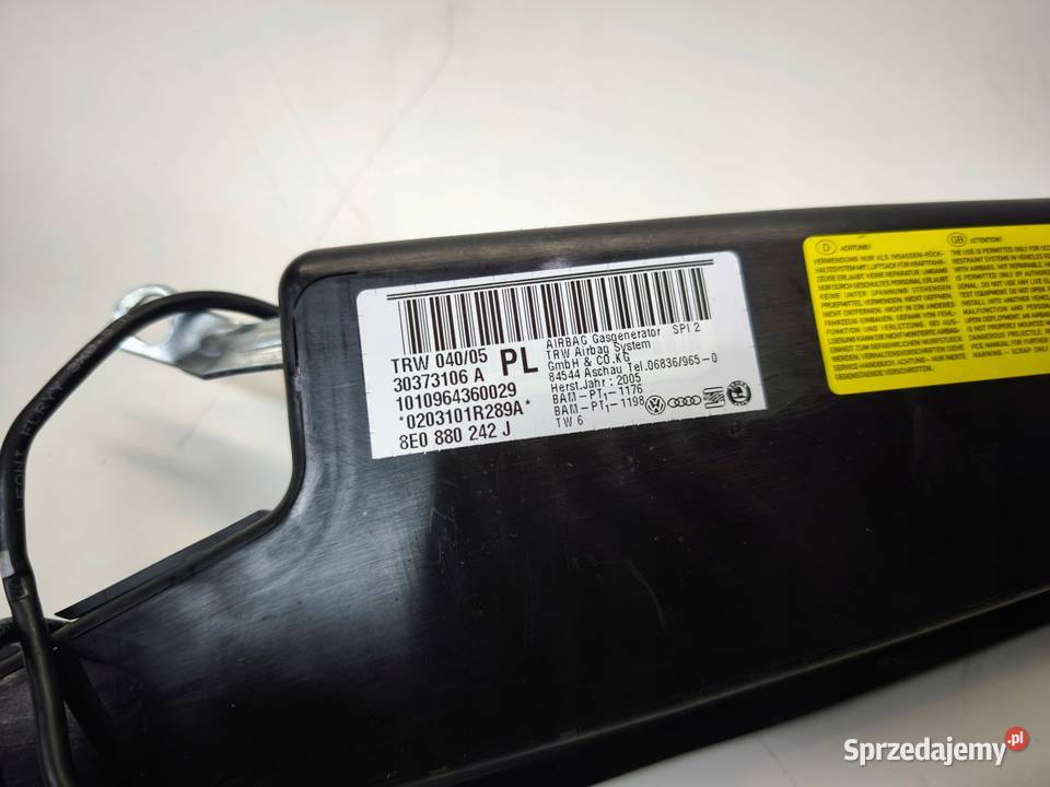 PODUSZKA FOTELA PRAWA AUDI A4 B6 B7 8E0880242J osobowe śląskie