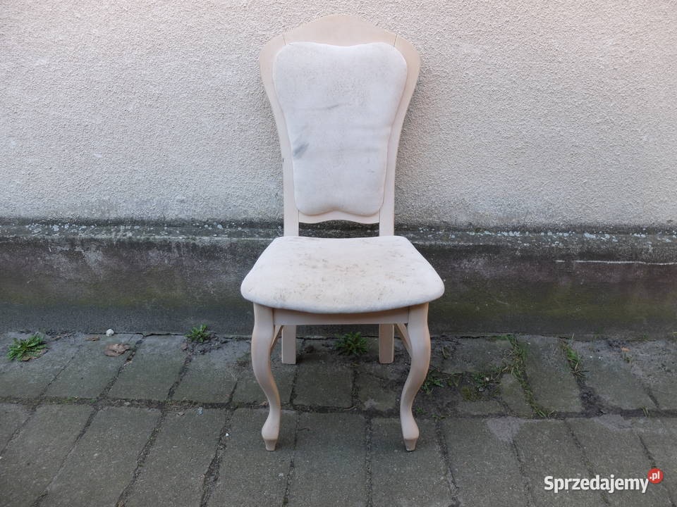 Białe krzesło w stylu ludwikowskim 844.