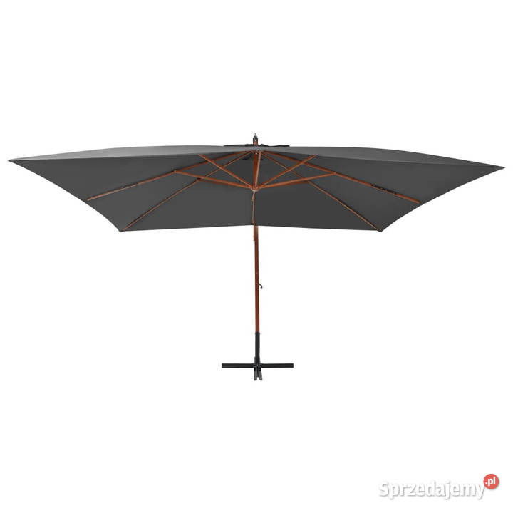 Wiszący parasol z drewnianym słupkiem 400x300 Warszawa