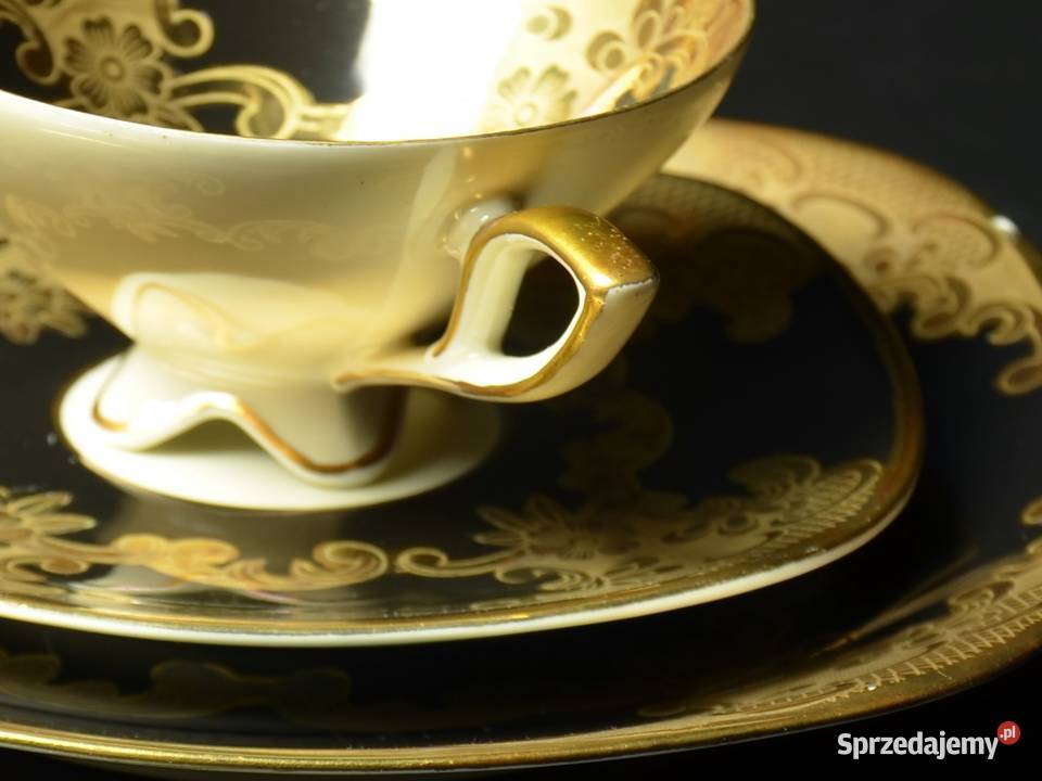 Czarne Trio w Stylu Art Deco Rudolf Wachter Legnica