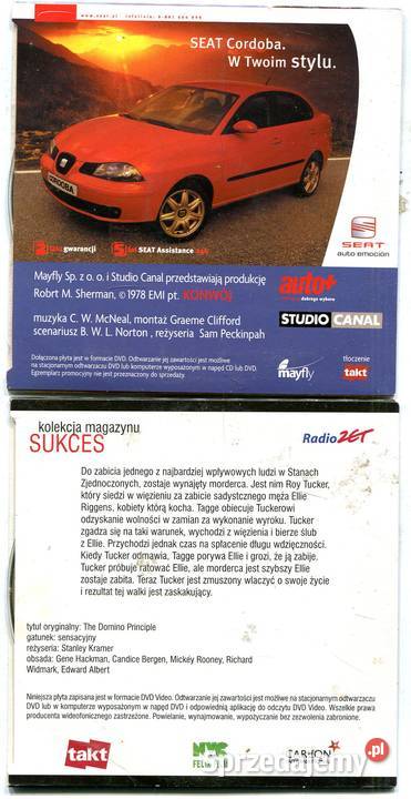 Zasady Domina i Konwój 2 filmy DVD Kultura i Rozrywka Szczecin