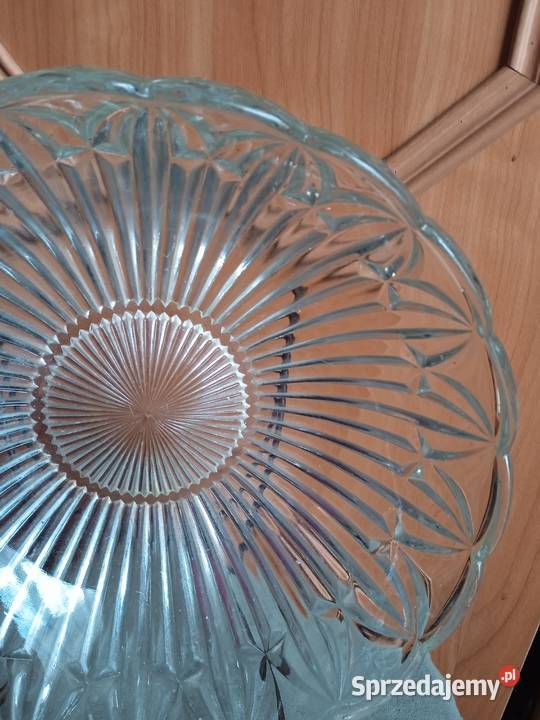 Miska art deco z prasowanego szkła